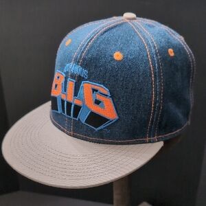 Notorious 2013,Denim Snapback Hat with Orange /Blue Logo.